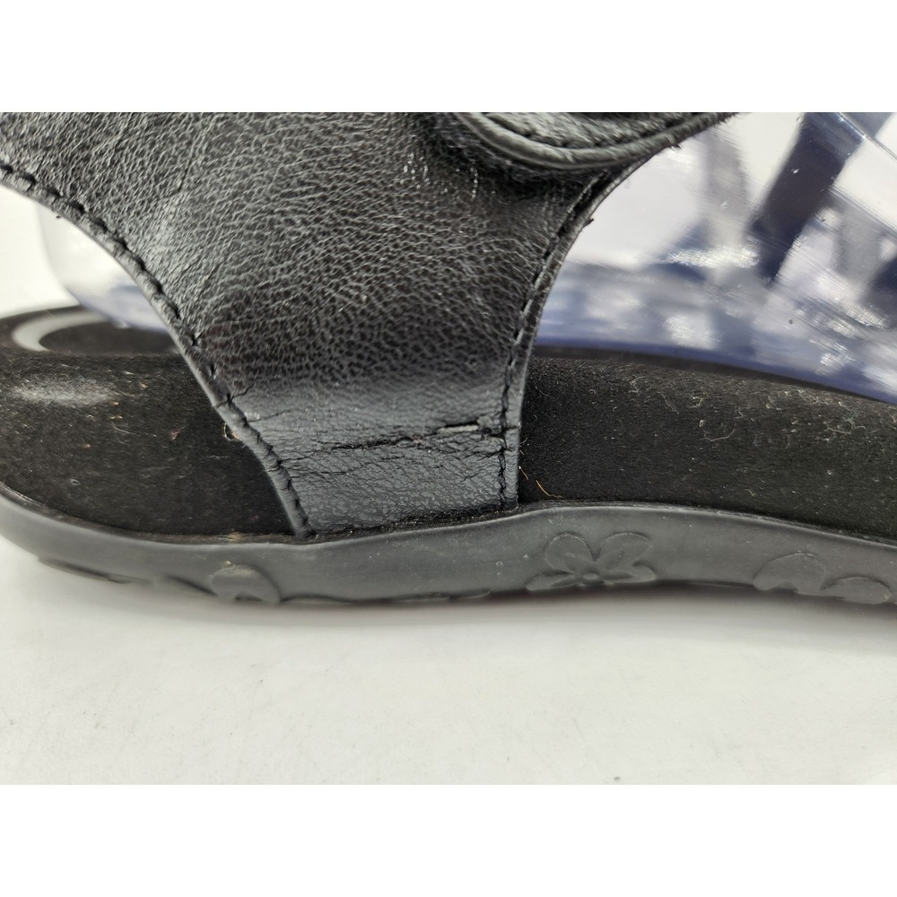 Aetrex Jess Strap Sandals Womens 9-9.5 Black Metallic Strappy Comfort SE210W - Picture 11 of 16